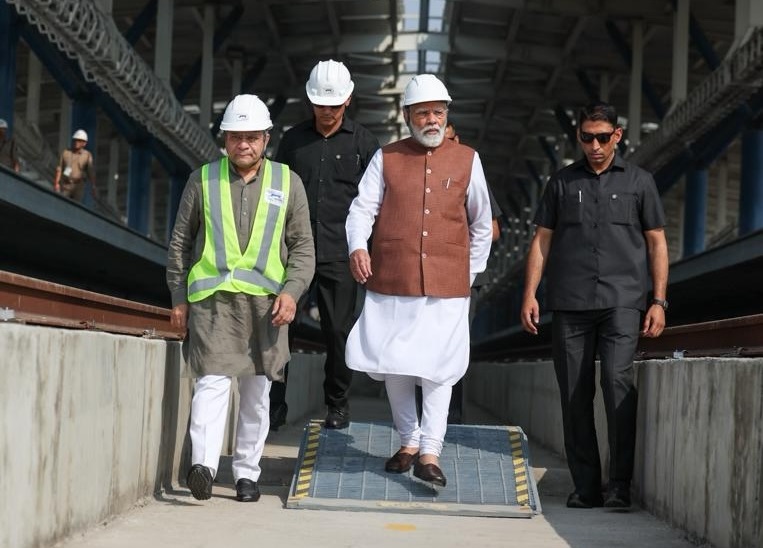 Hon’ble Prime Minister visit to under-construction Surat Bullet Train station on 15th November 2025
